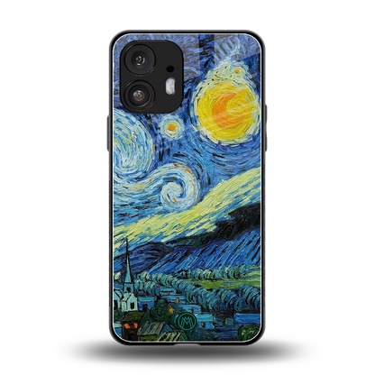 starry night back phone cover | glass case for nothing phone 2