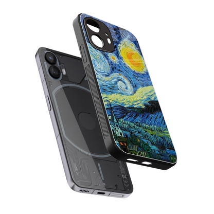 starry night back phone cover | glass case for nothing phone 2