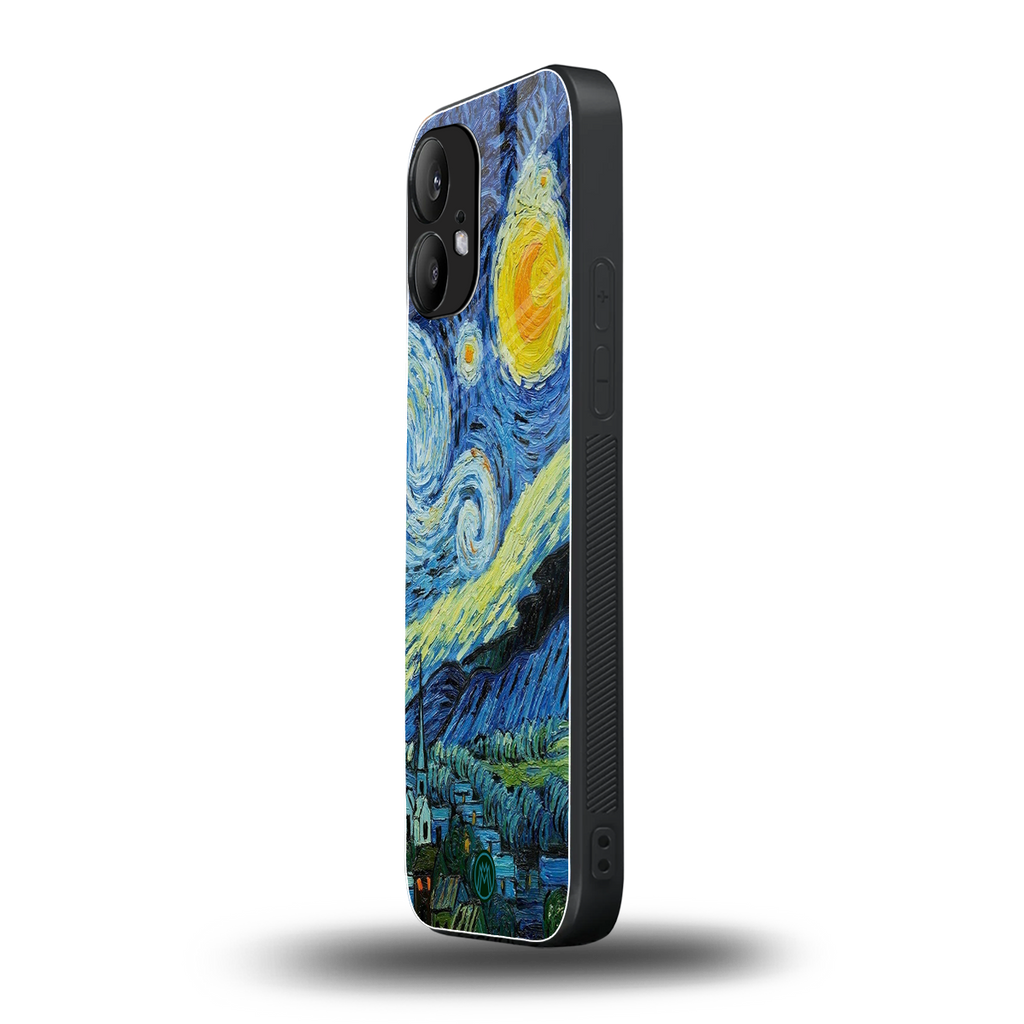 starry night back phone cover | glass case for nothing phone 2