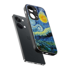 starry night back phone cover | glass case for oneplus nord 3