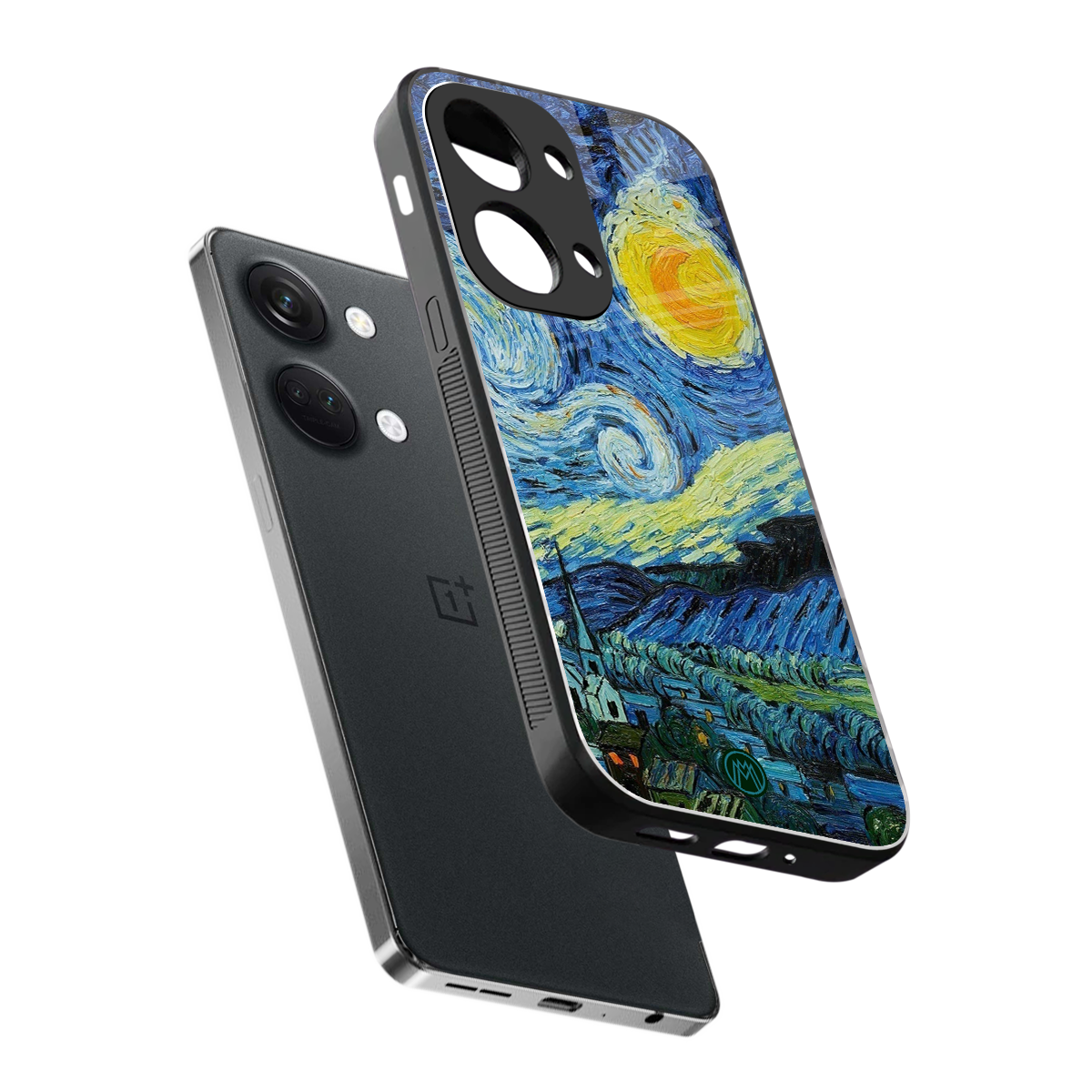 starry night back phone cover | glass case for oneplus nord 3