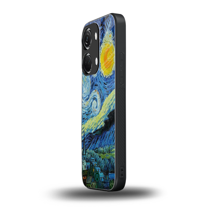 starry night back phone cover | glass case for oneplus nord 3