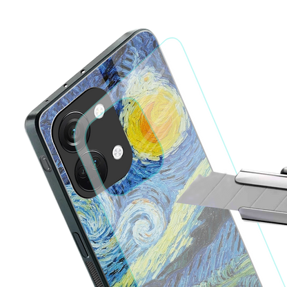 starry night back phone cover | glass case for oneplus nord 3