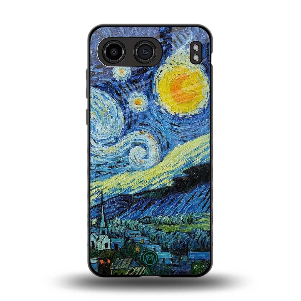 starry night back phone cover | glass case for oneplus nord 4