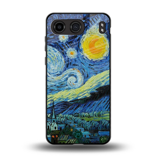 starry night back phone cover | glass case for oneplus nord 4