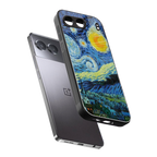 starry night back phone cover | glass case for oneplus nord 4