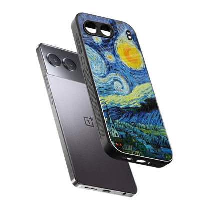 starry night back phone cover | glass case for oneplus nord 4