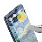 starry night back phone cover | glass case for oneplus nord 4
