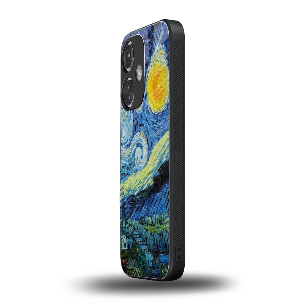starry night back phone cover | glass case for oneplus nord ce 3
