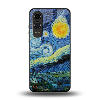 starry night back phone cover | glass case for oneplus nord ce 4 lite