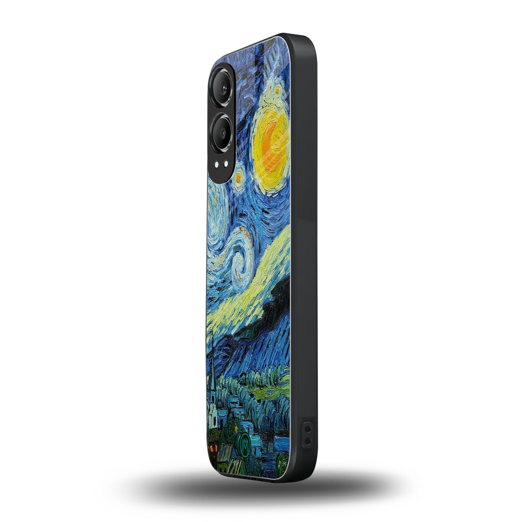 starry night back phone cover | glass case for oneplus nord ce 4 lite