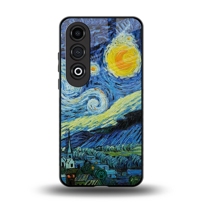 starry night back phone cover | glass case for oneplus nord ce 4