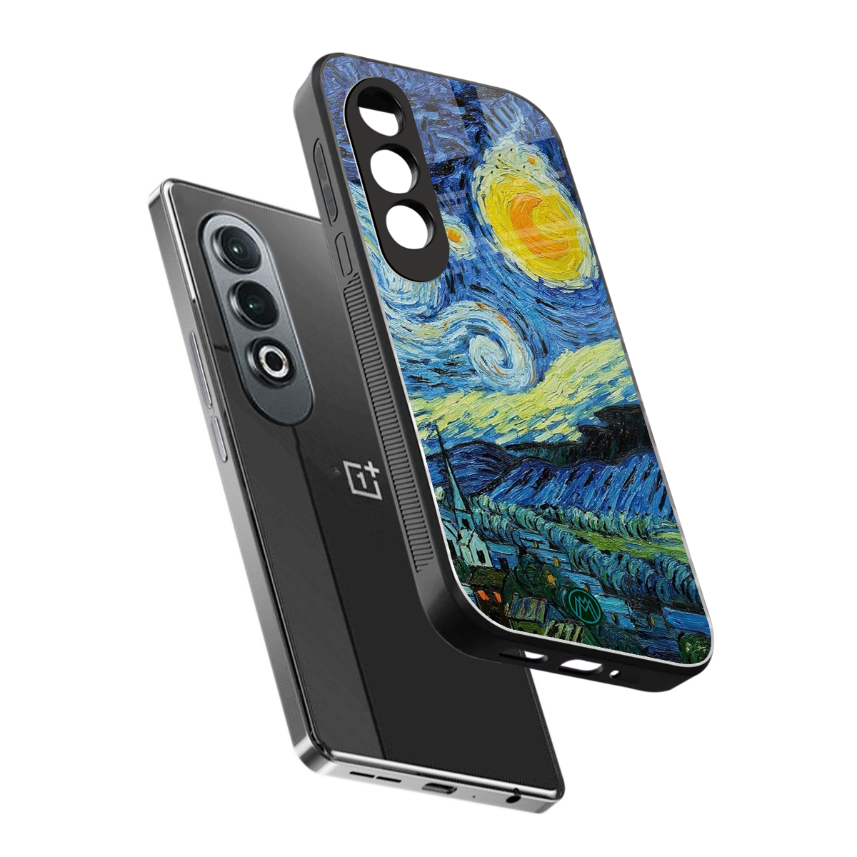 starry night back phone cover | glass case for oneplus nord ce 4