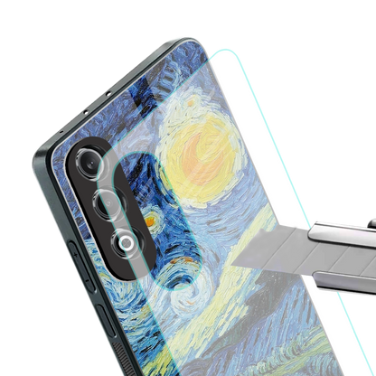 starry night back phone cover | glass case for oneplus nord ce 4