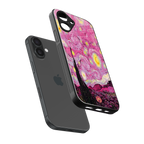 starry night pink back phone cover | glass case for iphone 16