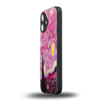 starry night pink back phone cover | glass case for iphone 16