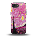 starry night pink back phone cover | glass case for iphone 16e