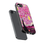 starry night pink back phone cover | glass case for iphone 16e