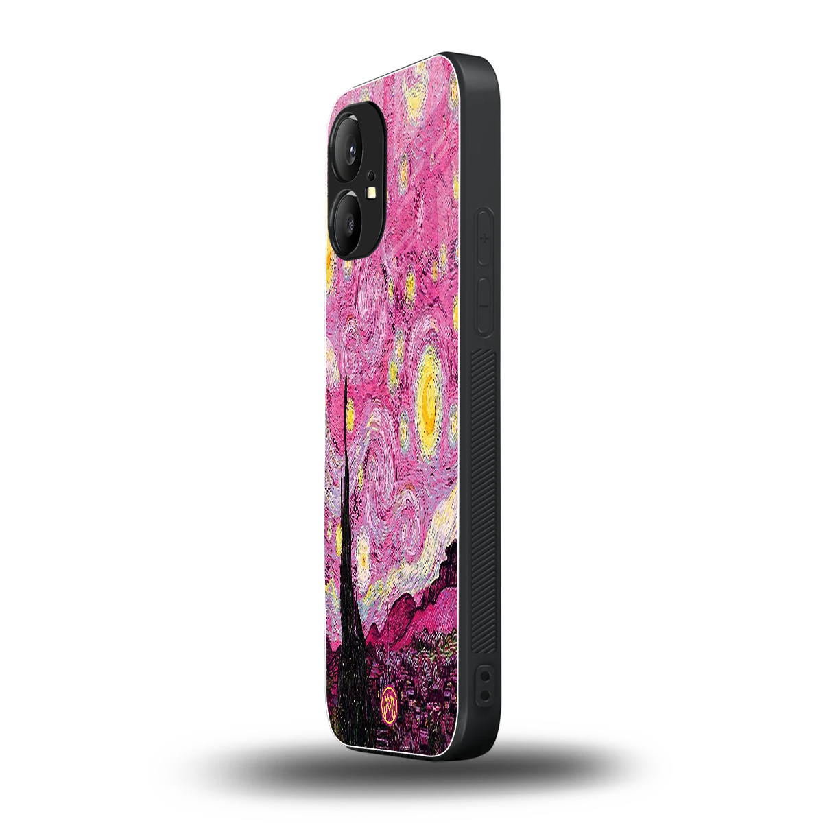 starry night pink back phone cover | glass case for nothing phone 1