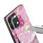 starry night pink back phone cover | glass case for oneplus nord 3