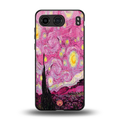 starry night pink back phone cover | glass case for oneplus nord 4