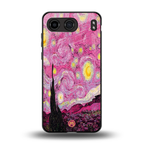 starry night pink back phone cover | glass case for oneplus nord 4