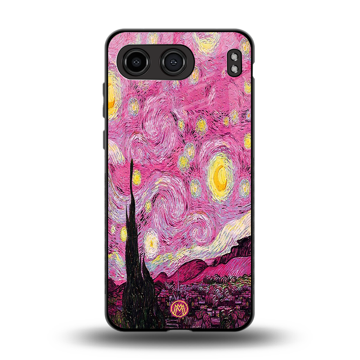 starry night pink back phone cover | glass case for oneplus nord 4
