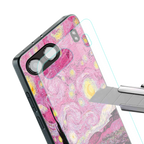 starry night pink back phone cover | glass case for oneplus nord 4