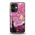 starry night pink back phone cover | glass case for oneplus nord ce 3