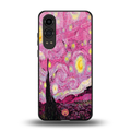 starry night pink back phone cover | glass case for oneplus nord ce 4 lite