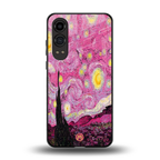 starry night pink back phone cover | glass case for oneplus nord ce 4 lite
