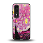 starry night pink back phone cover | glass case for oneplus nord ce 4