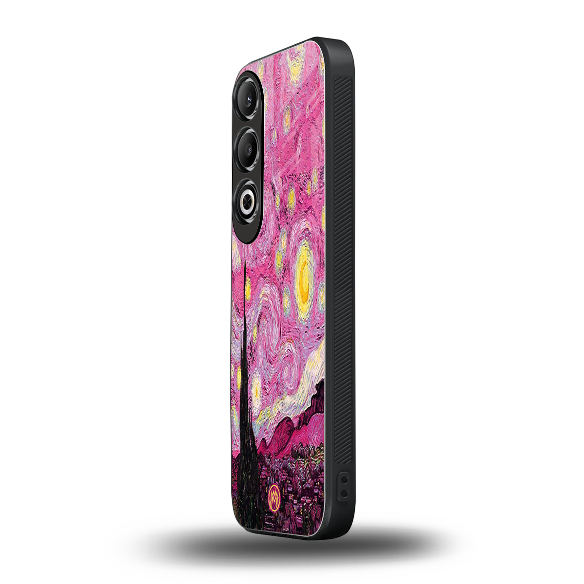 starry night pink back phone cover | glass case for oneplus nord ce 4