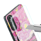 starry night pink back phone cover | glass case for oneplus nord ce 4
