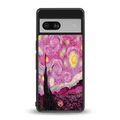 starry night pink back phone cover | glass case for Google Pixel 7