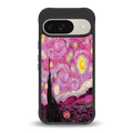 starry night pink back phone cover | glass case for google pixel 9