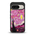 starry night pink back phone cover | glass case for google pixel 9