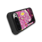 starry night pink back phone cover | glass case for google pixel 9 pro