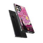 starry night pink back phone cover | glass case for samsung galaxy s23 ultra
