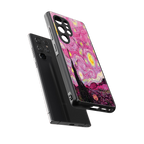 starry night pink back phone cover | glass case for samsung galaxy s25 ultra