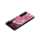 starry night pink back phone cover | glass case for samsung galaxy s24