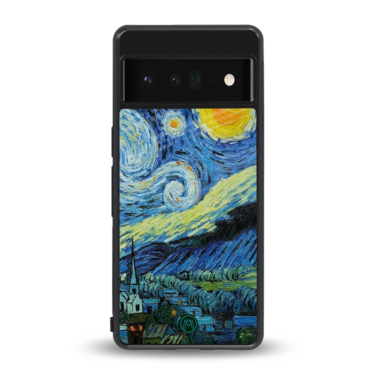 starry night back phone cover | glass case for google pixel 6 pro