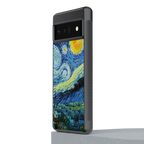 starry night back phone cover | glass case for google pixel 6 pro