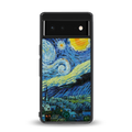 starry night back phone cover | glass case for google pixel 6