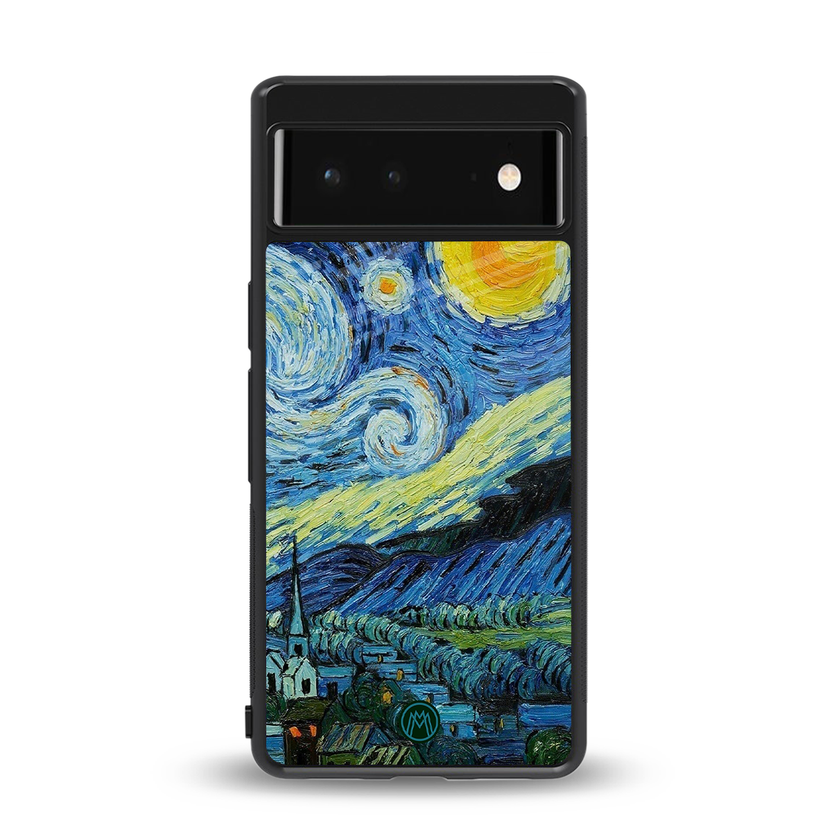 starry night back phone cover | glass case for Google Pixel 6A