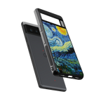 starry night back phone cover | glass case for google pixel 6