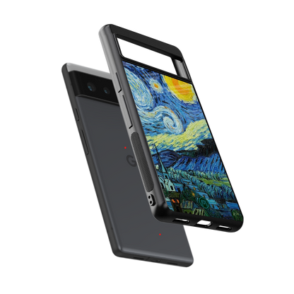 starry night back phone cover | glass case for Google Pixel 6A