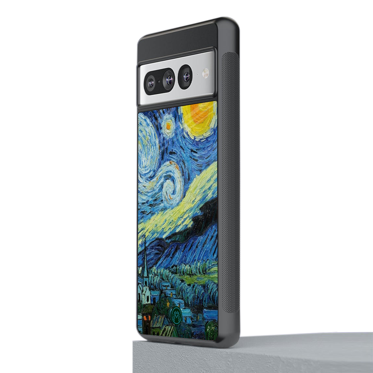 starry night back phone cover | glass case for google pixel 7 pro