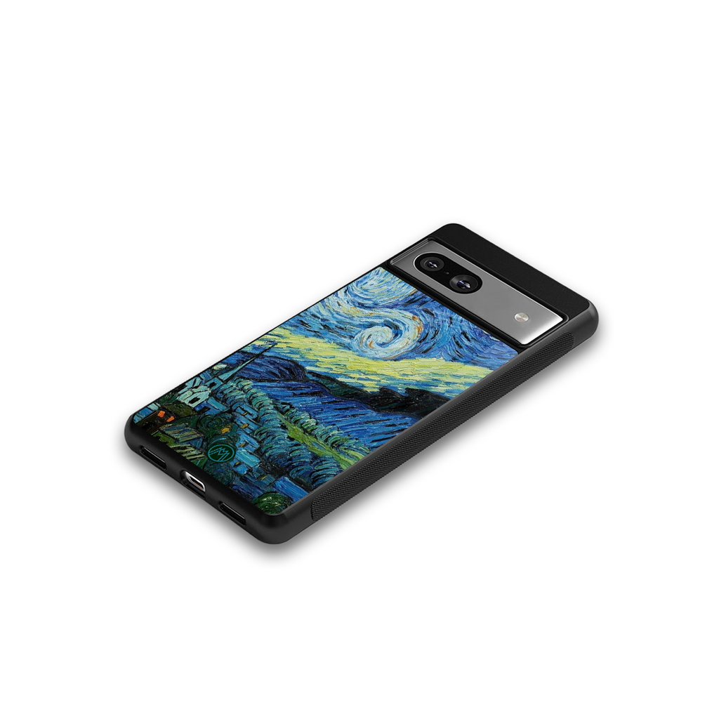 starry night back phone cover | glass case for Google Pixel 7A
