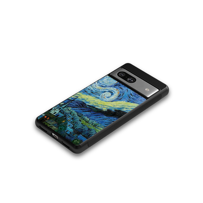 starry night back phone cover | glass case for Google Pixel 7A